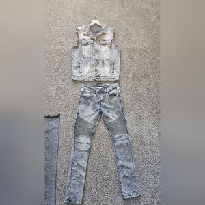 Reason Clothing Rose Denim Set